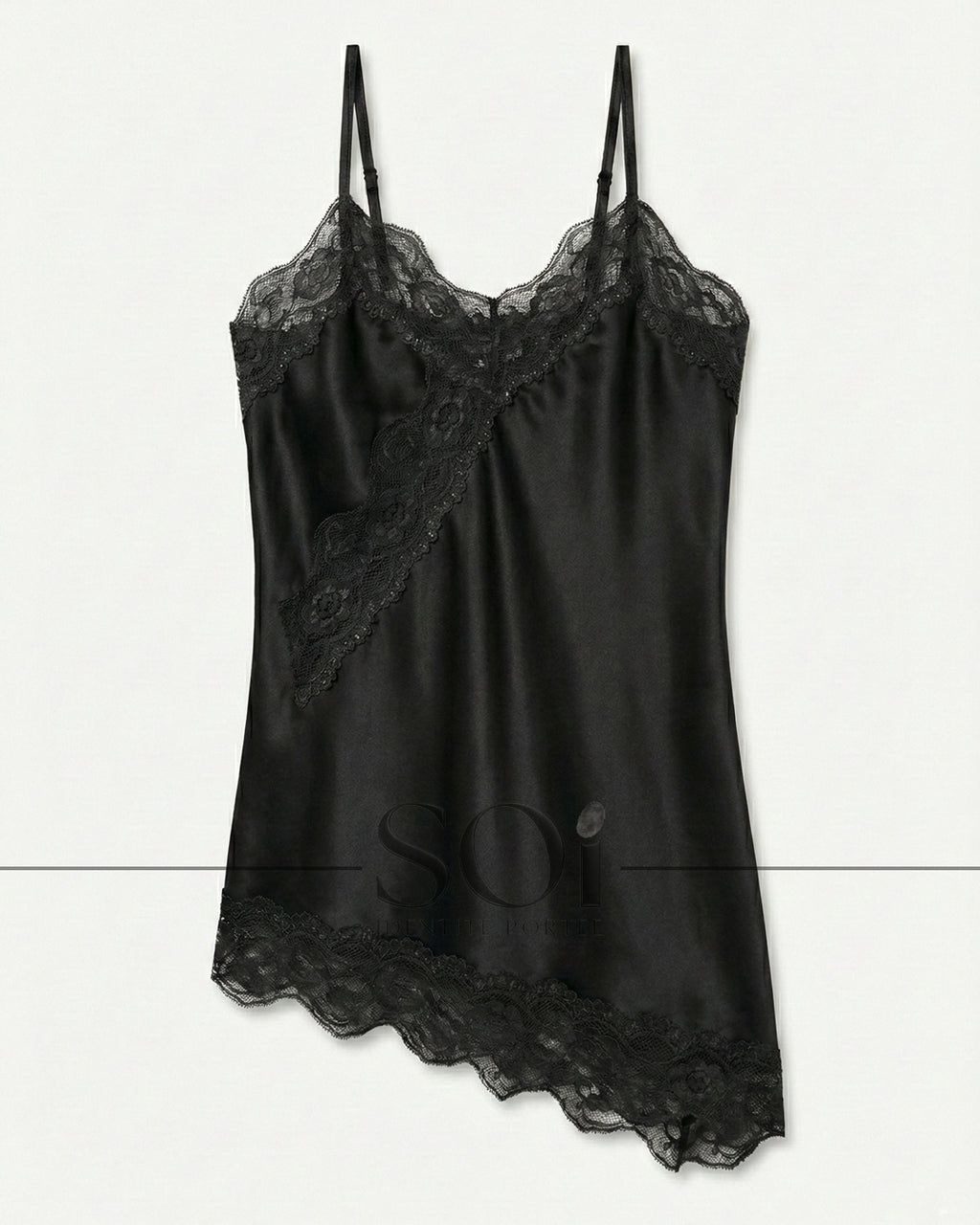 Lace Satin Top