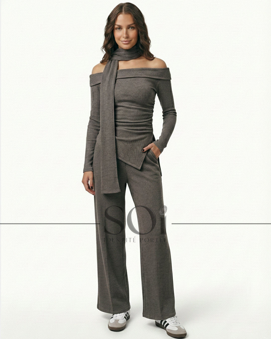 Soft Structure  Ribbed Set