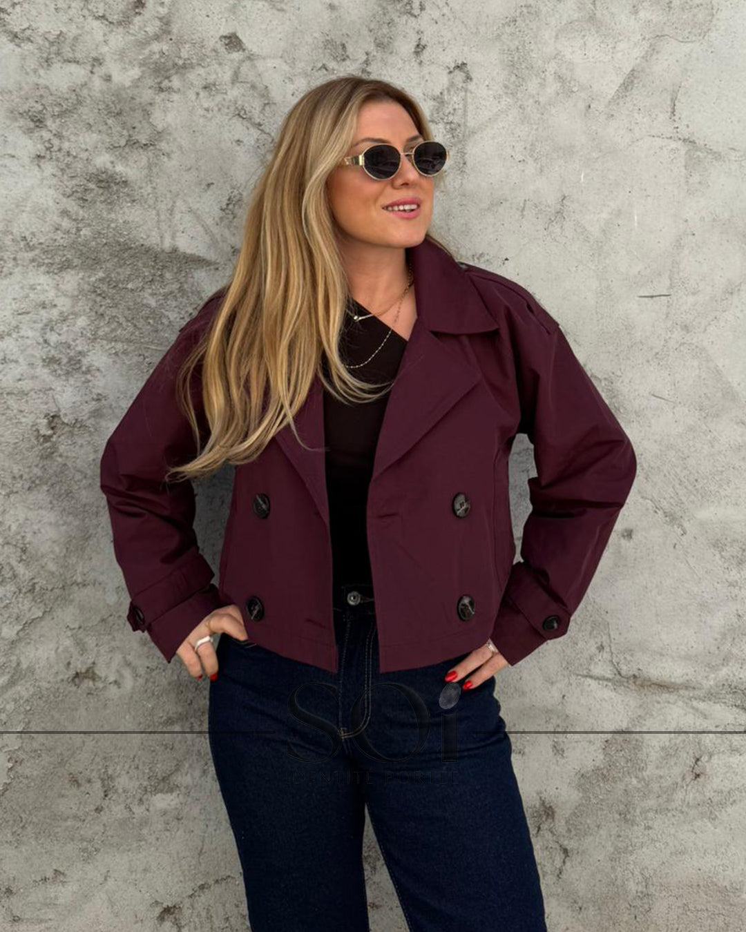 Cropped Trench Jacket