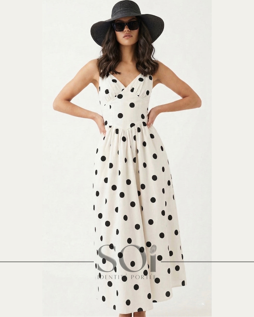 Polka Dot Midi Dress