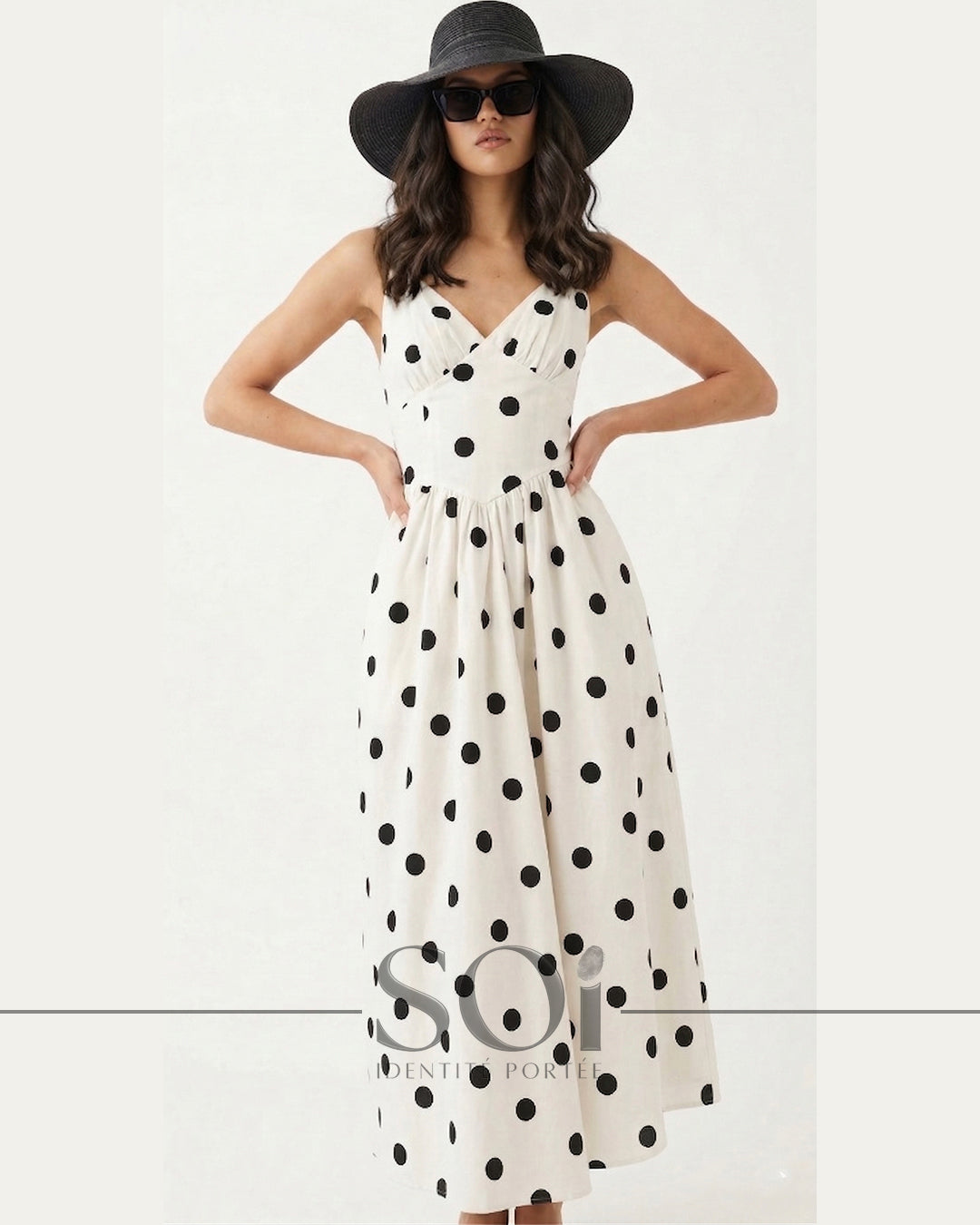 Polka Dot Midi Dress