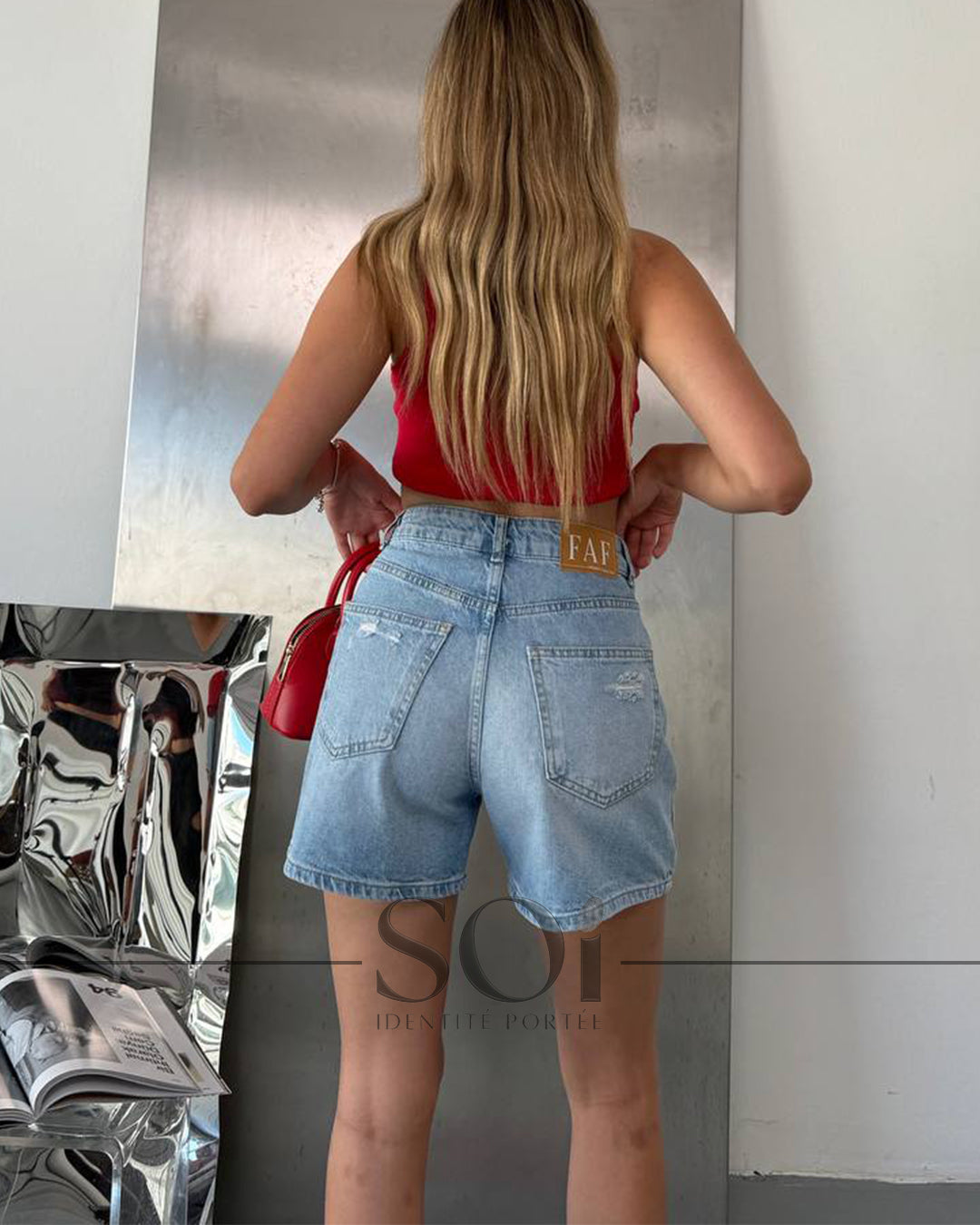 High Waist Denim Shorts