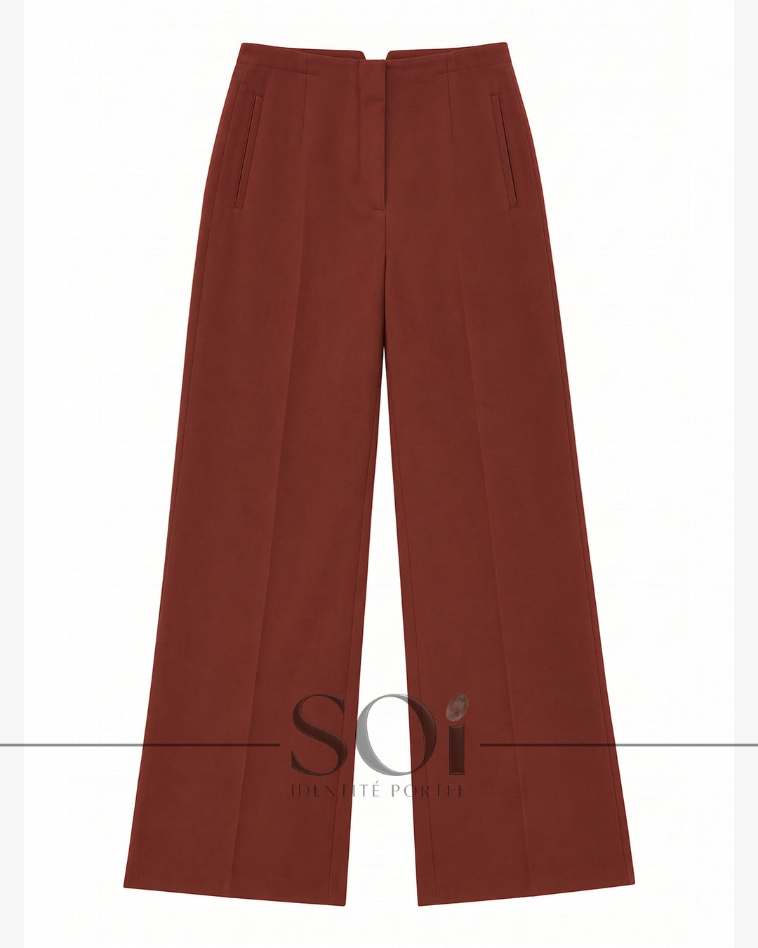 High-Waist Wide-Leg Tailored Pants