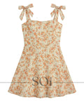 Floral Tie Strap Mini Dress