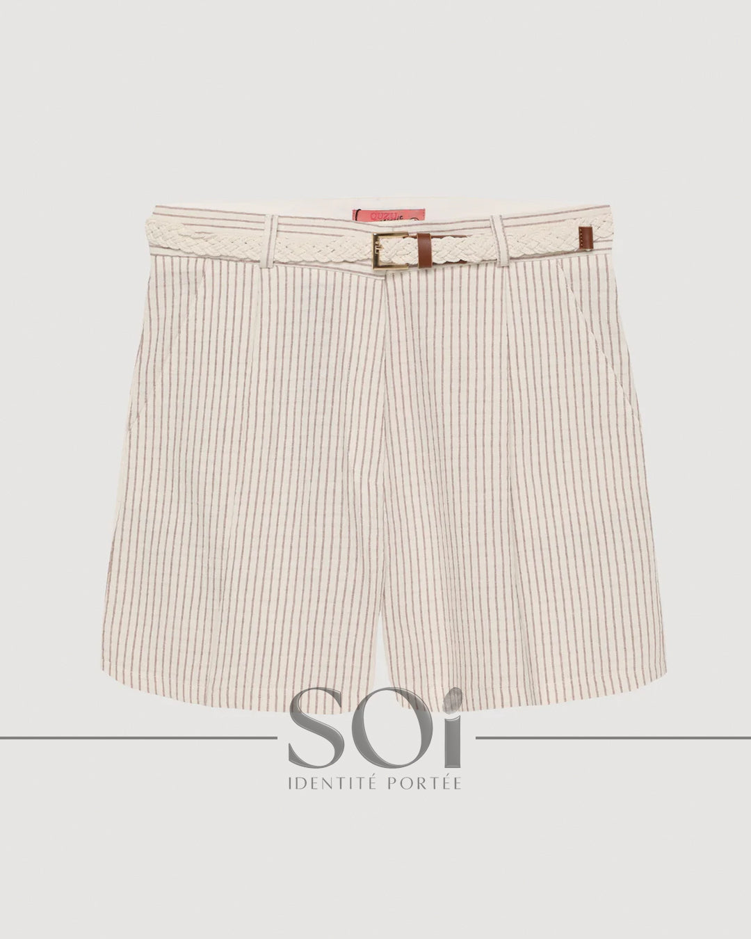 High Waist Striped Shorts