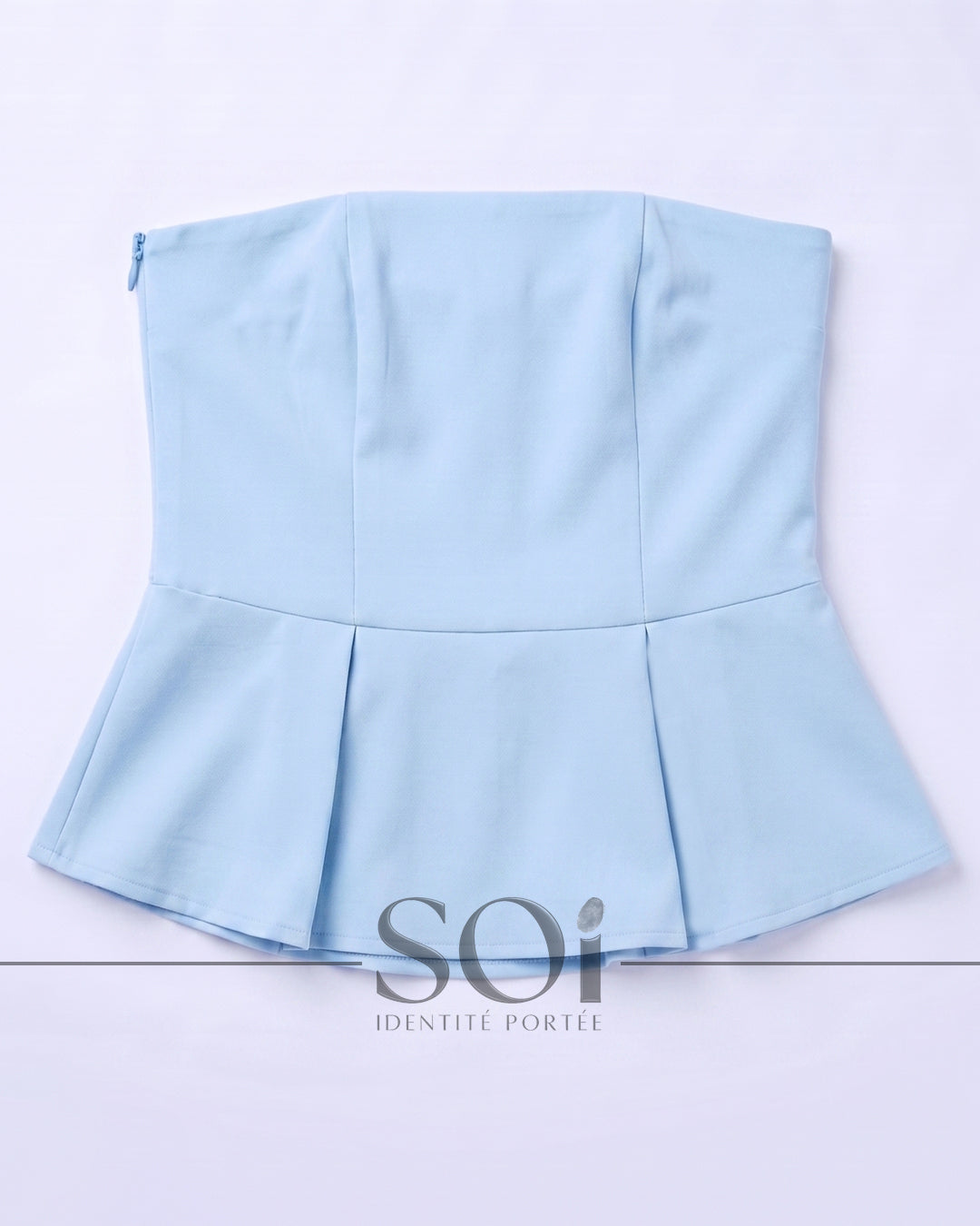 Strapless Peplum Top
