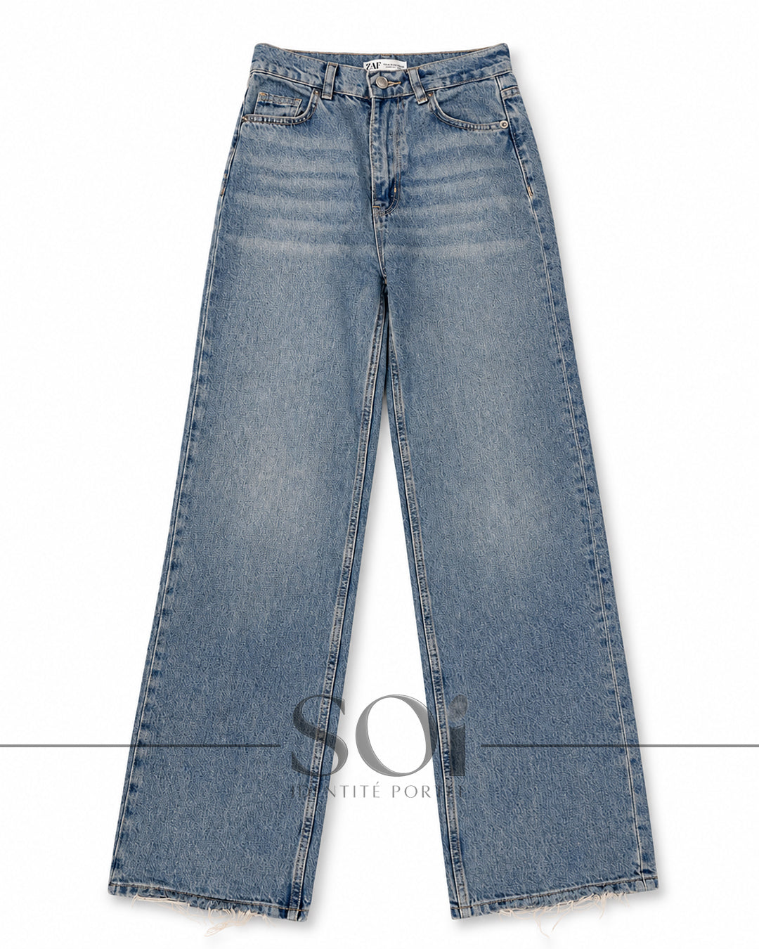 Blue Wide-Leg Jeans