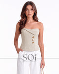 Strapless Structured Top