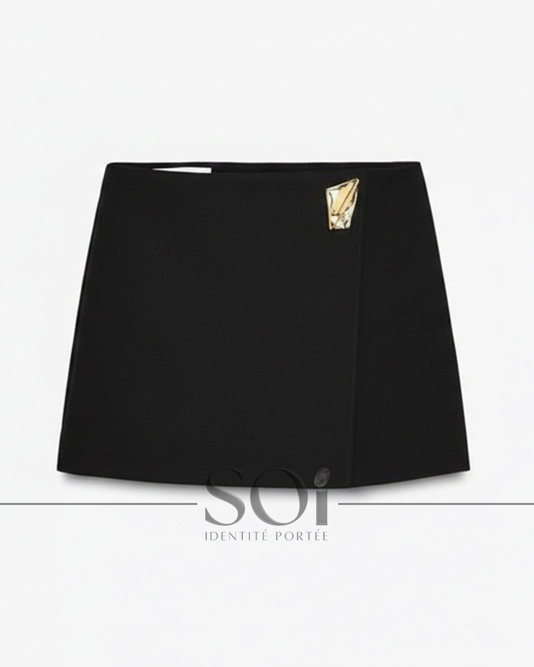 Button-Detail Mini Skort