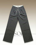 High-waisted trousers with a relaxed wide-leg fit