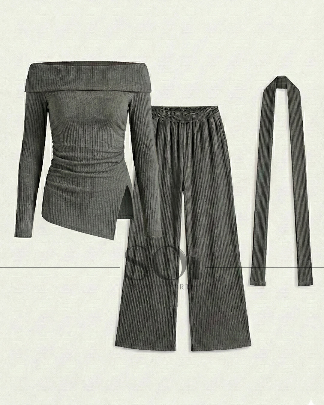 Soft Structure  Ribbed Set