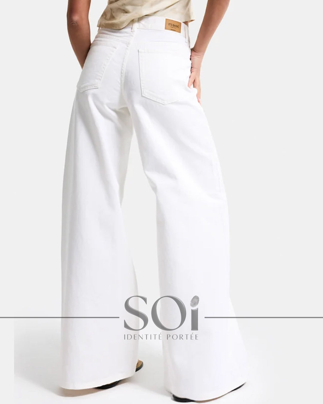 Wide-leg jeans white
