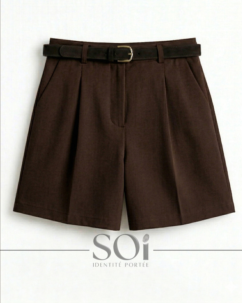High-waisted tailored shorts