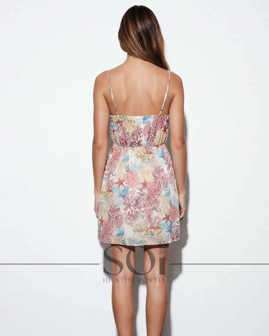 Floral Tie-Waist Mini Dress