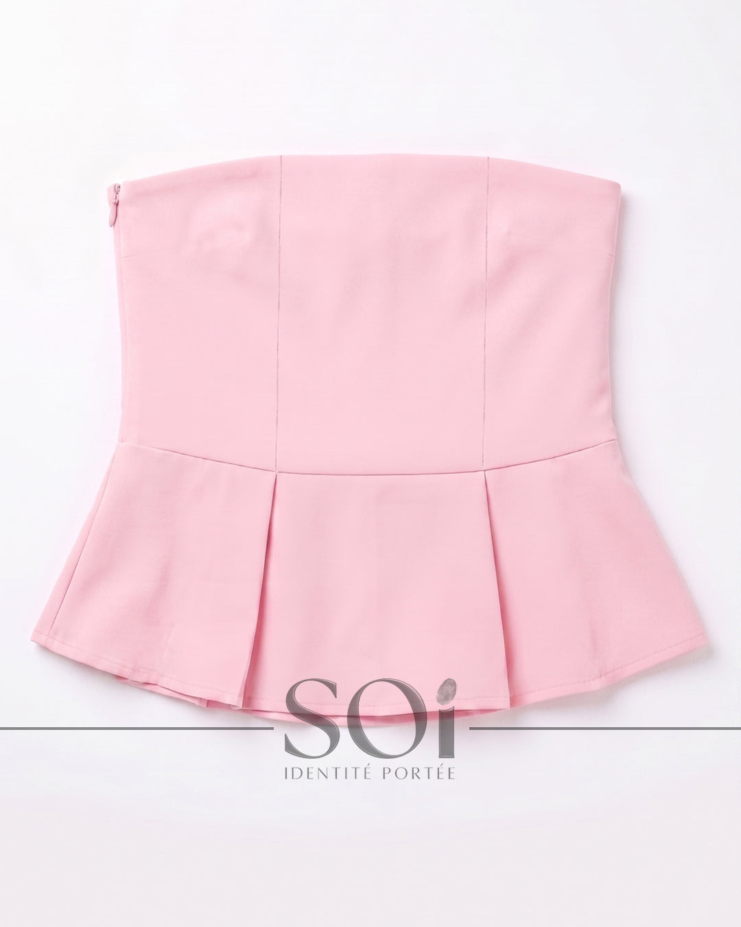 Strapless Peplum Top