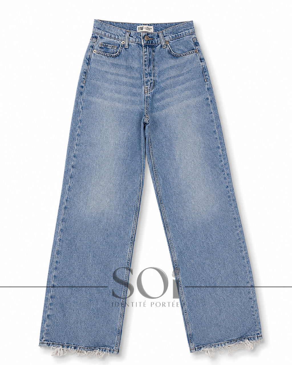Light Blue Wide-Leg Jeans