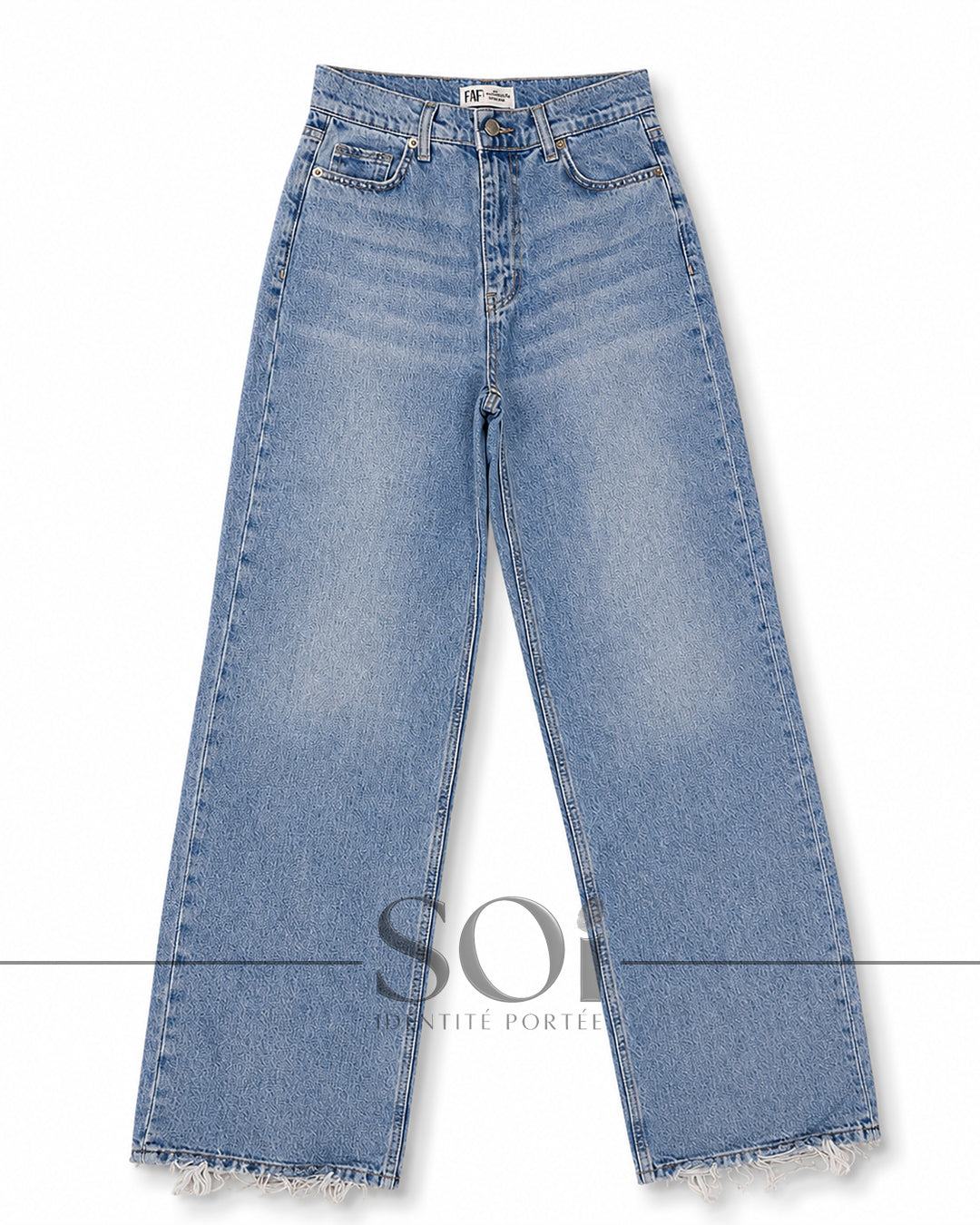 Light Blue Wide-Leg Jeans
