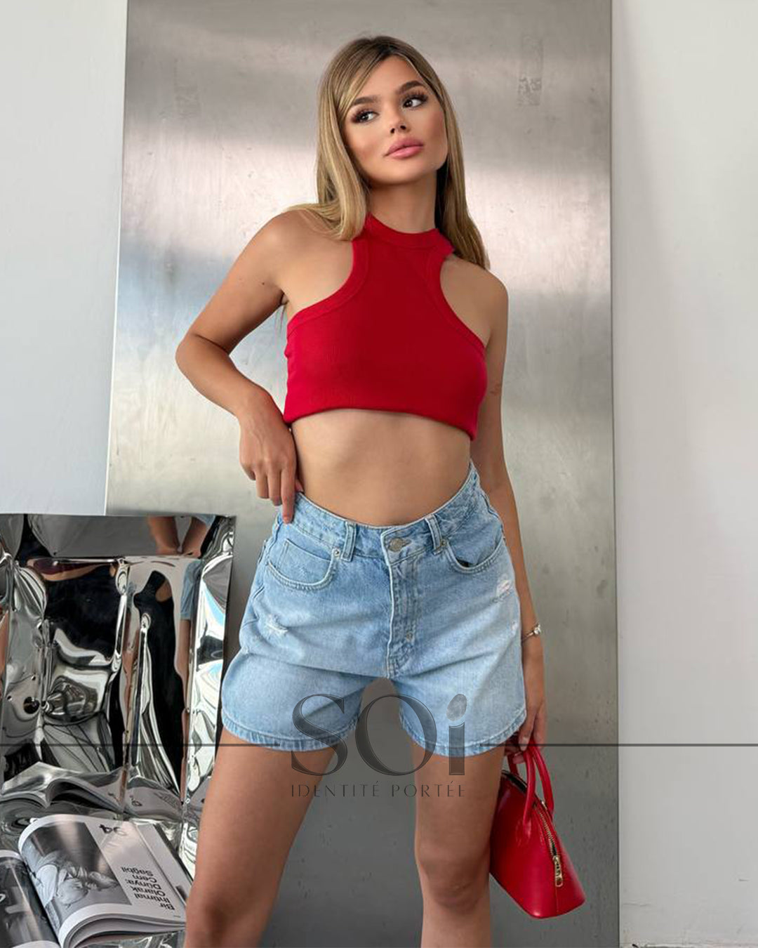 High Waist Denim Shorts