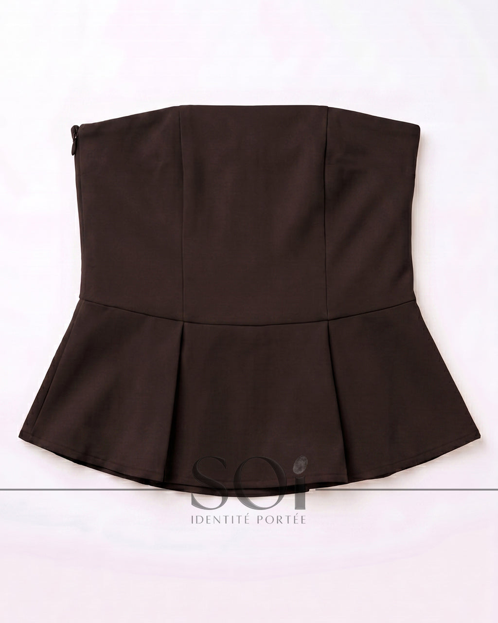 Strapless Peplum Top