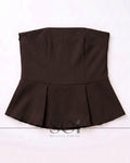 Strapless Peplum Top