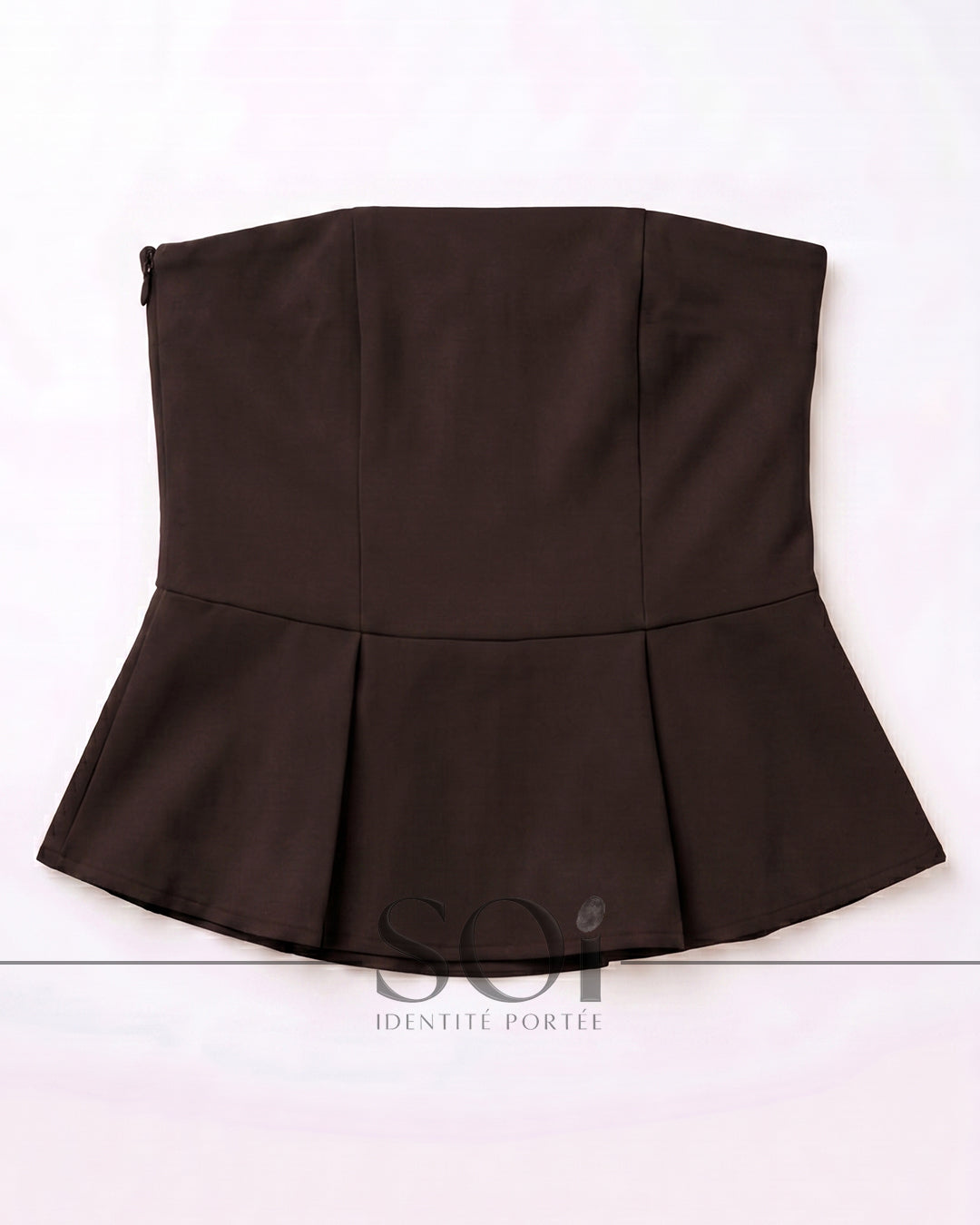 Strapless Peplum Top
