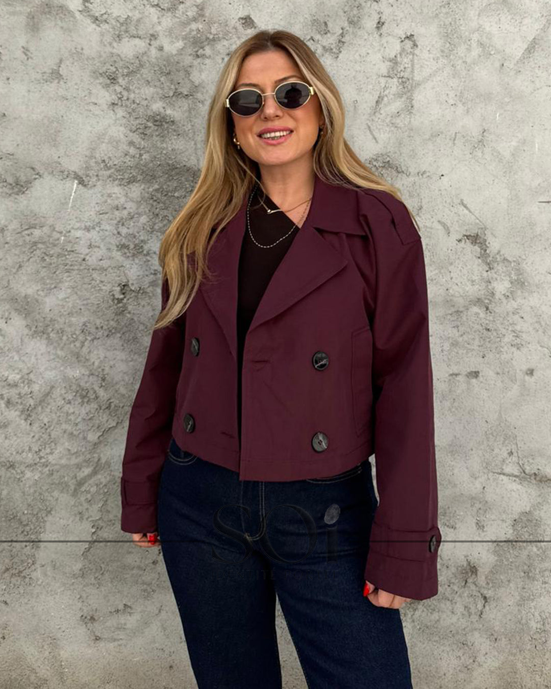 Cropped Trench Jacket