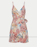 Floral Tie-Waist Mini Dress