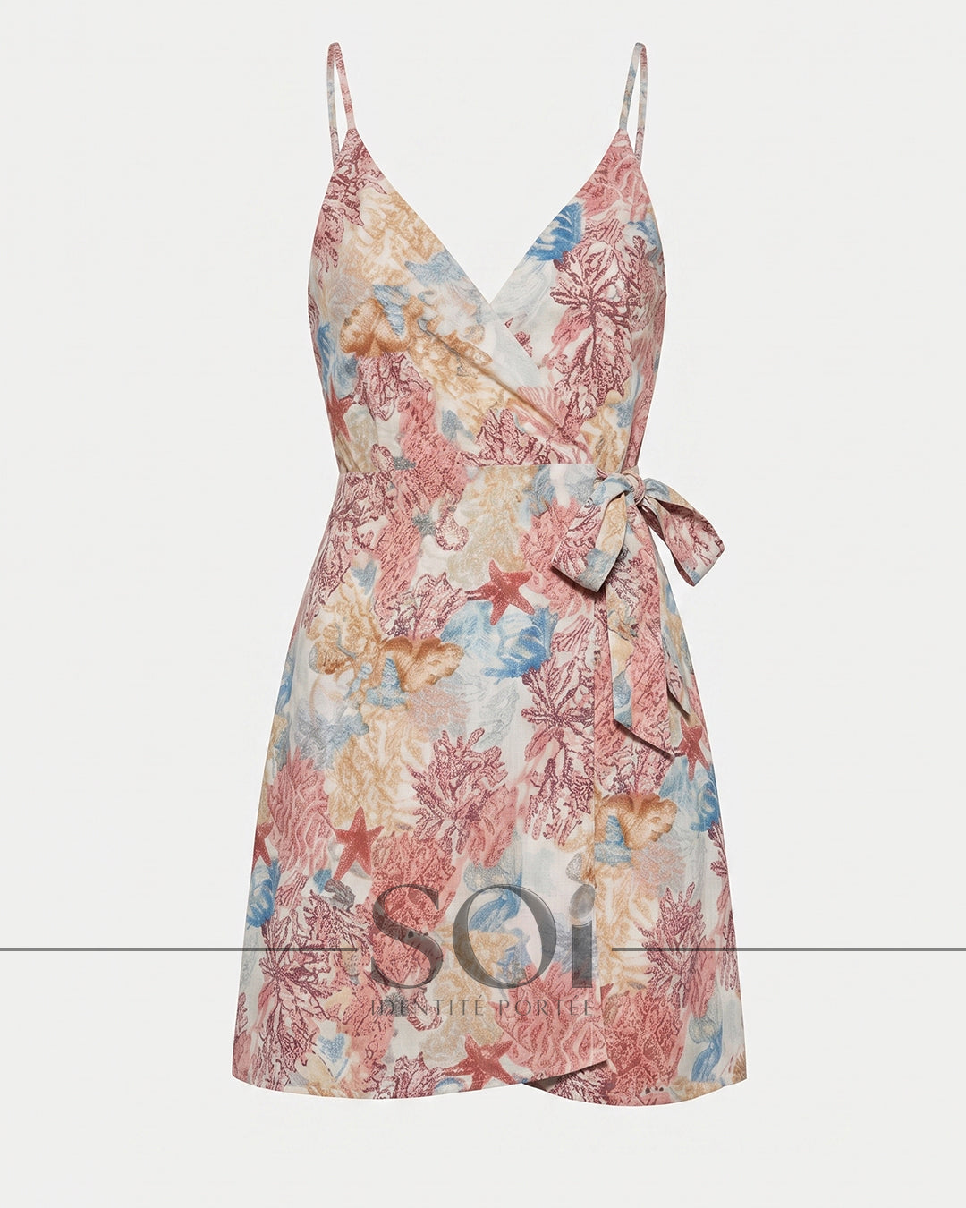 Floral Tie-Waist Mini Dress