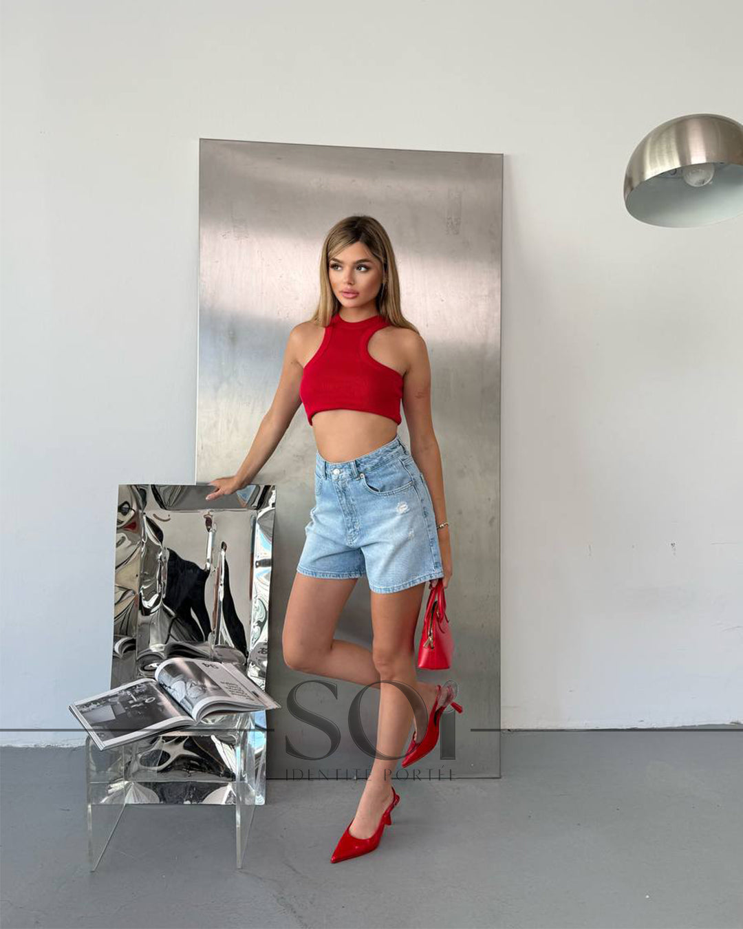 High Waist Denim Shorts