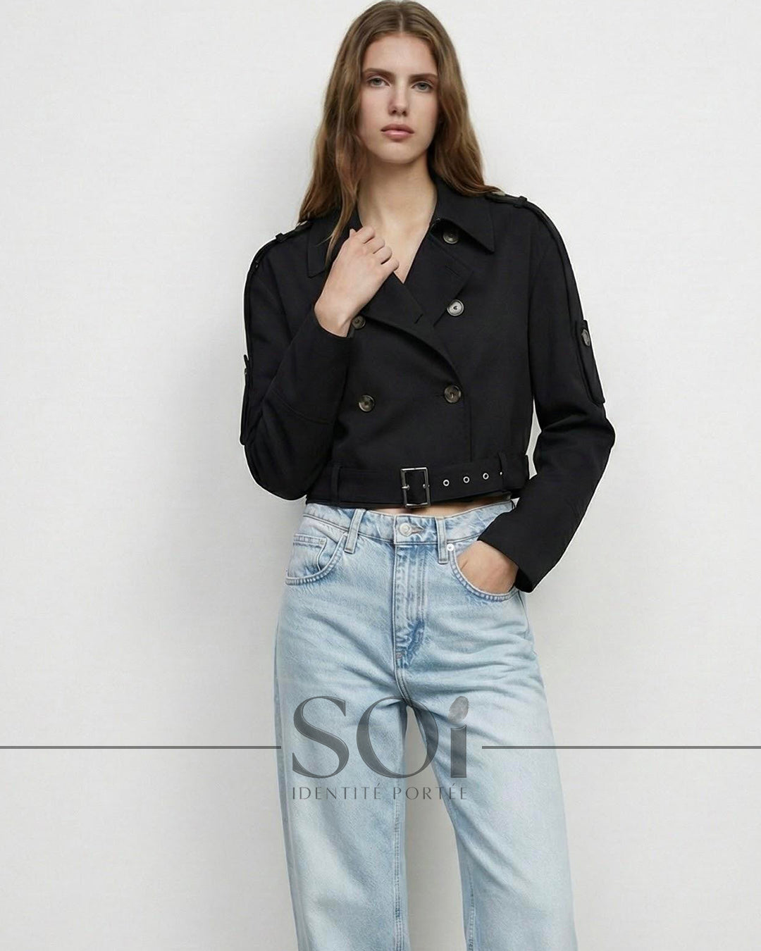 Cropped Trench Jacket